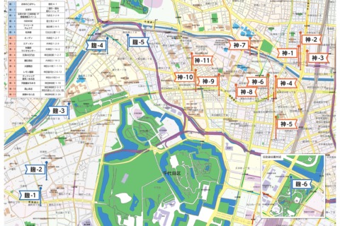 2026千代田さくらフェスティバル<br>スタンプラリー・クイズラリーのQRコード表示、問題設置店はこちらの地図から確認できます。<br>※お店の営業日時などでQRコード等が見られない場合があります。